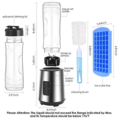REDMOND Personal Blender, 300W Professional Countertop Smoothie Blender