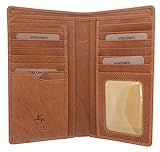 Visconti VCN-20 Secure RFID Blocking Leather Bifold Tall Slim Travel Checkbook Wallet [NEW 2016]