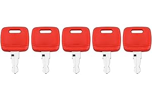 5PCS Ignition Keys RE71557, RE43492 Compatible for JD 2038R 3025E 3032E 3033R 3038E 3038R Compact Tractors Repair