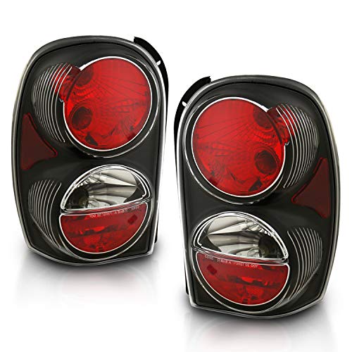 image for AmeriLite Black Replacement Brake Tail Lights Set for 02-07 Jeep Liber