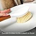 Full Circle Be Good Bamboo Handle Dish Brush – Sustainable Kitchen Cleaning with Tough Bristles - Natural Dish Scrubber & Cast Iron Cleaner - Long Handle Brush for Dishes, Pots, and Pans, Purple