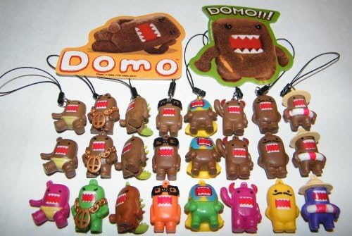 Domo Figure Charm Mega Set of 24 with Classic Brown, Colored and Fun Dangler Figures by Domo Dun
