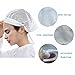 Elastic Chef Cap Cooking Hat Food Service Hair Nets Mesh Kitchen Net Reusable Restaurant Beanie (White Drawstring, one Size)