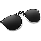 ARCAMOY Clip on Sunglasses Over Prescription Glasses Polarized Anti Glare Flip Up UV Protection Glasses For Men Women