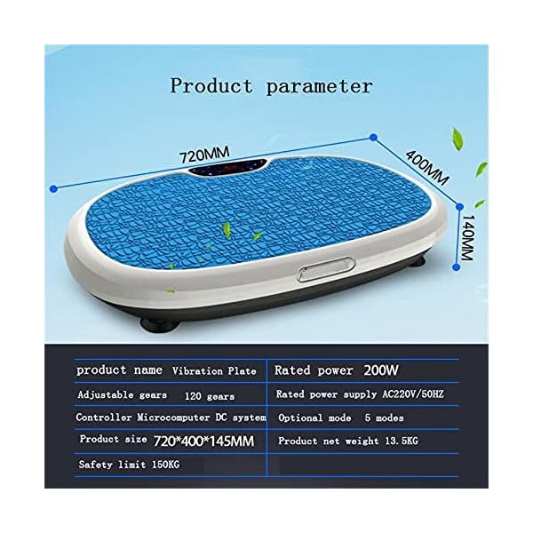 Vibration Exercise Machine, Vibration Plate, 3 Program Modes, 120 Levels, 2 Resistance Bands,remote Control, Vibrating Home Power Plate Fitness Trainer For Weight Loss.