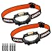 OMERIL Headlamp Flashlight, 2 Packs Super Bright LED Headlamp with 3 Modes, 6 x AAA Battery Operated(Included), Waterproof COB Head Lamp for Kids & Adults, Camping, Hiking, Cycling, Running, Fishing