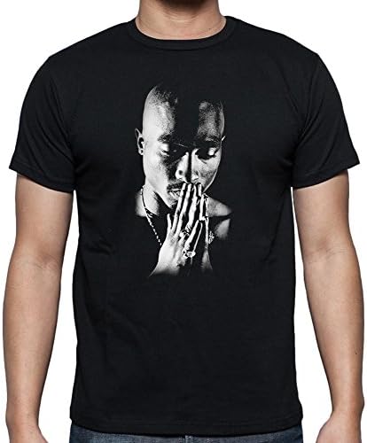2Pac Shirt - Tupac Praying Hands - Tupac Shirt - Thug Life - Hip Hop Legend Rappers - All Eyez On Me - up to 5XL - Black