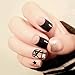 Urberry Set of 24 False Nails Different Design on Nails Short Full Cover Fake Nail Tips Nail strips for women and girls