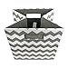 DII Collapsible Polyester Storage Cube, Chevron, Gray, Small