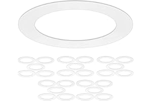 HARRRRD 25 Pack Gloss White Goof Trim Ring for 6" Inch Recessed Can Lighting Down Light, Outer Diameter 8 Inches