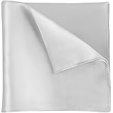 Cyriacus 100% Silk Pocket Square 13.7” Solid Color for Men Wedding Party Handkerchief Gentleman
