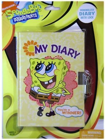 Nickelodeon Spngebob Diary With Lock - Spongebob Squarepants Journal - My Diary