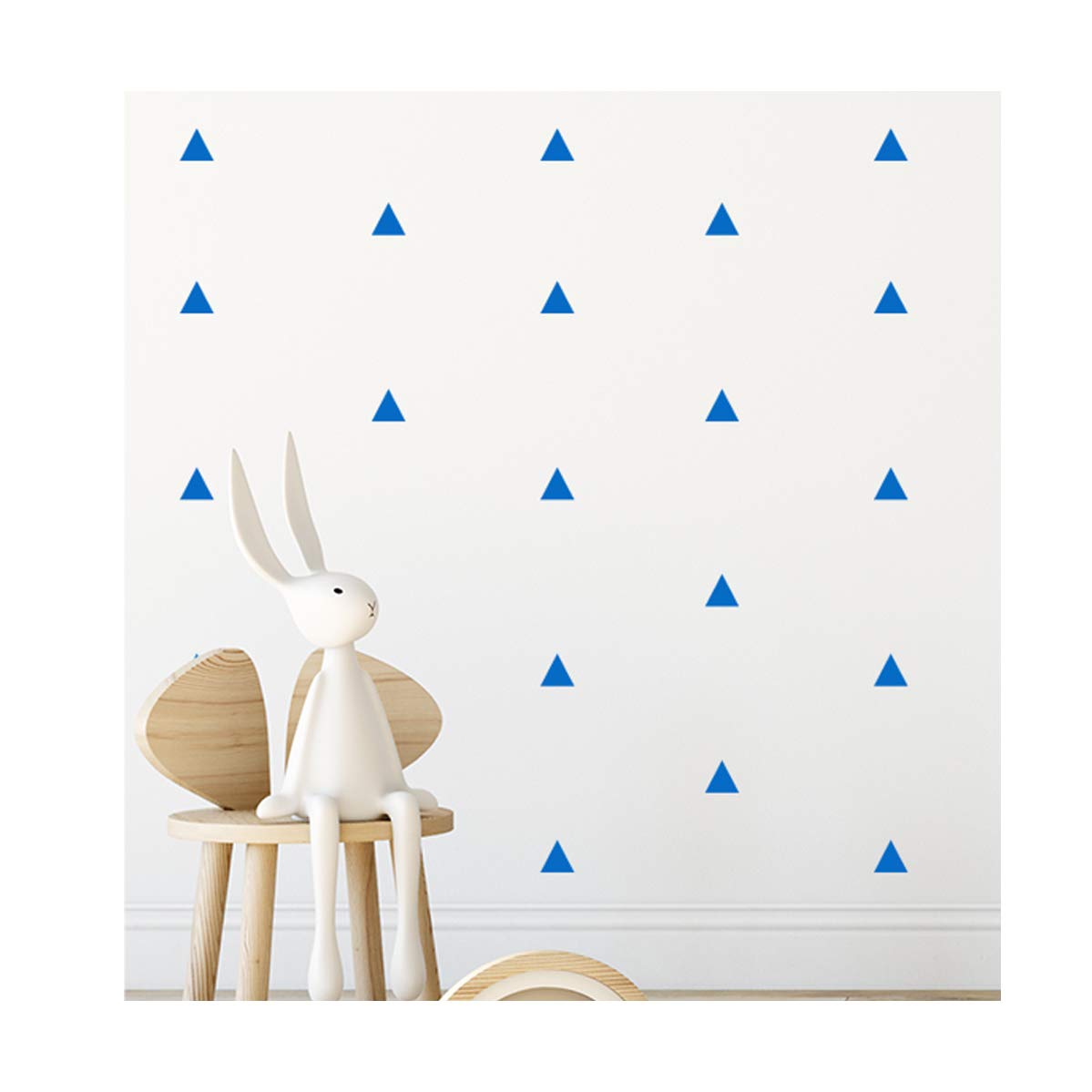 StickerDeen | Triangle Arizona Style Polygon Shape Decoration Removable Window, Furniture, Nursery Wall Art Vinyl Decal Stickers Gift | (Pack 80) (Blue)