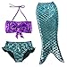 TFJH E 3PCS Kids Girls Fancy Princess Swimmable Fish Tail Set 6-7Years Dark Blue