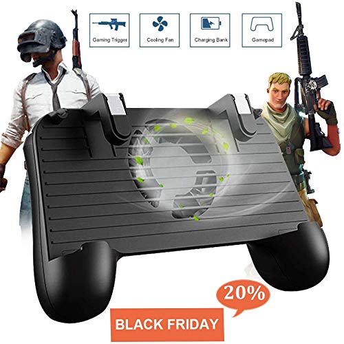 Mobile Game Controller [Upgrade Version] Mobile Gaming Trigger for PUBG/Fortnite/Rules of Survival Gaming Grip and Gaming Joysticks for 4.5-6.5inch Android iOS Phone (Mobile Game Controller.)