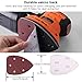 TACKLIFE 50Pcs Mouse Detail Sander Sandpaper 40/60/80/100/240 Grits Hook and Loop Assorted Sanding Paper - ASD2A