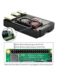 EleDuino Raspberry PI 4 - Carcasa de aluminio con doble ventilador inteligente de control de temperatura