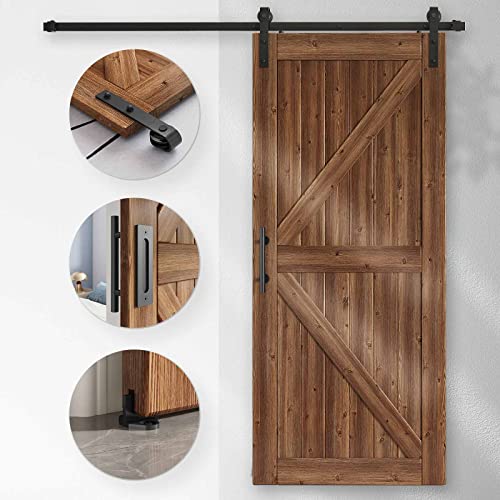 EaseLife 36in x 84in Sliding Barn Door with 6.6FT Barn Door Hardware