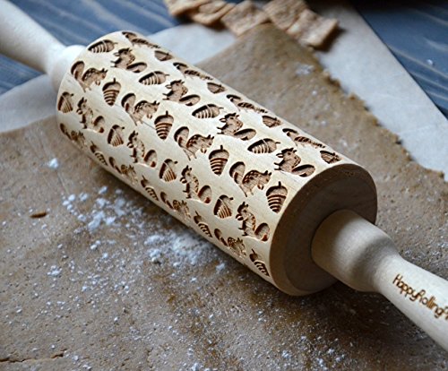 Dachshund Dog Pattern Wooden Engraved Rolling Pin for baking classic- By Enjoy The Wood - Rolling Pin engraved Sugar Cookies Gift for Her Small decorative