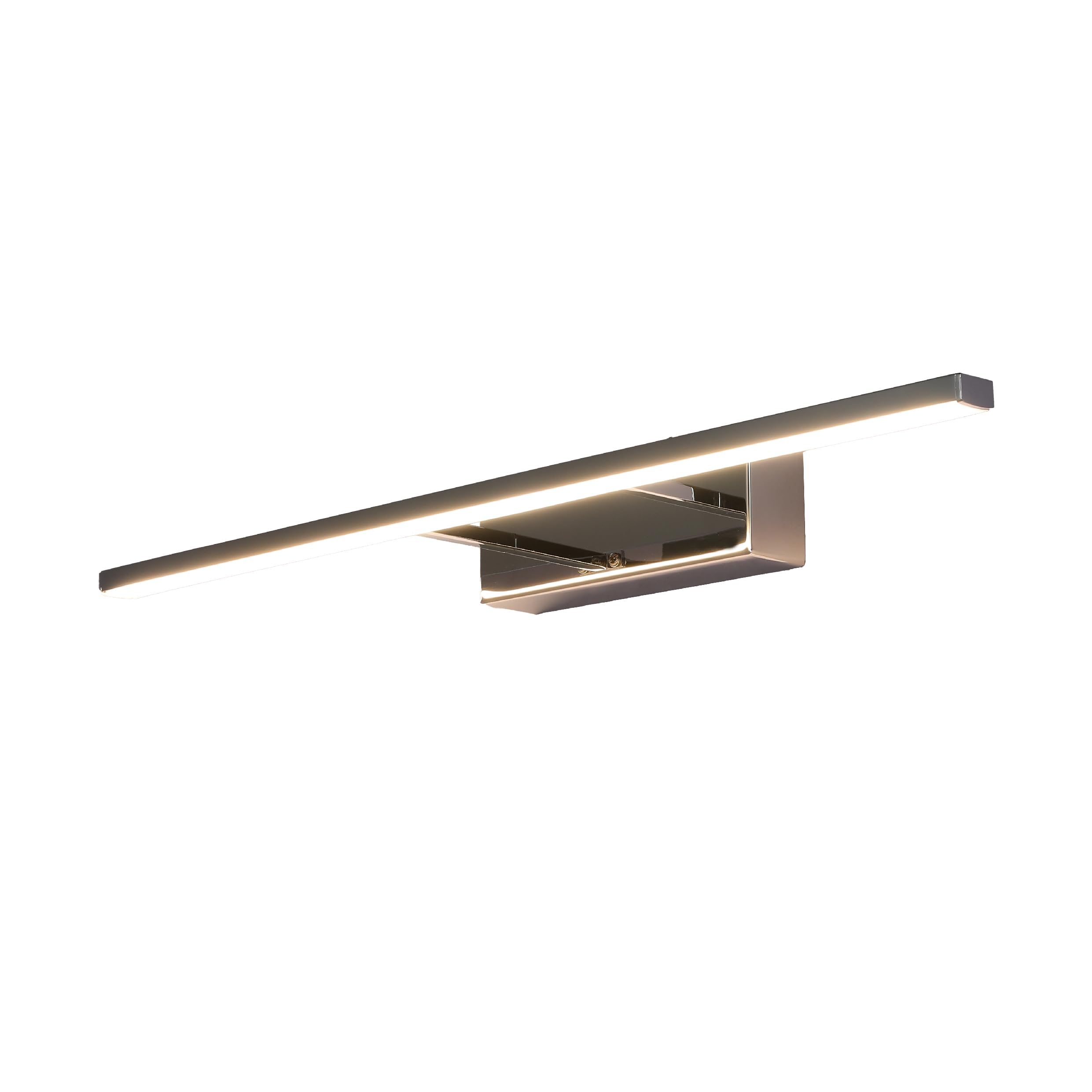 TEKLED Contemporary Bathroom Over Mirror LED Light | 12W 4000K Cool White | IP44 Waterproof Energy Saving Make Up Sconce Light | for Picture Frames & Bathroom Sanity Mirrors | Chrome (Built-in LED)