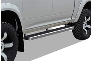 APS (304 Stainless Steel Polished Silver 5 inches Running Boards Nerf Bars Side Steps Compatible with Ram 1500 2009-2018 Crew Cab & Ram 2500 3500 2010-2024
