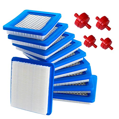 Photo 1 of HOODELL 10 Pack 491588S Air Filter + 394358 Fuel Filter Compatible with Briggs and Stratton 491588 4915885, Toro 20332, Craftsman 33644, Pro Performance for Push Lawn Mower