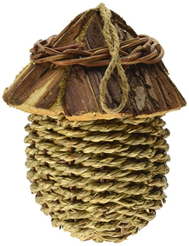 Prevue Pet Products BPV1171 Wood Roof Small Bird Nest