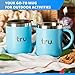 Coffee Mug with Lid (Set of 2) - Stainless Steel Camping Mug with Handle, Double Wall & Insulated Metal Cup - BPA Free, Shatterproof, Dishwasher Safe (14oz)