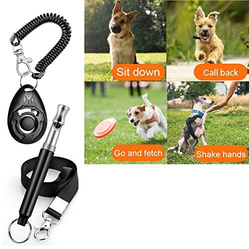 HONG111Pet Training Set Upgrade Version Dog Training Clicker with Dog Whistle Professional, Free Dog Clicker Wristband, Dog Lanyard (6 Pack) - Thumbnail 6