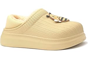 REDVOLUTION Unisex Kid's Cute Clog with Fur Lining Toddler Boys Girls Clog