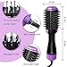 FUNFLOWERS Hot Air Brush, Hair Dryer Brush Styler, One Step Salon Volumizer Brush 4 in 1 Straightener Curl Air Hair Brush with Comb Ceramic Negative Ion Electric Styling Blow Dryer Brush (Purple)thumb 4