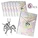Unicorn Party Favors For Girls (6PCS) Gorgeous Friendship Necklaces Set With Thank You Cards, Individually Packaged [uMicorns]