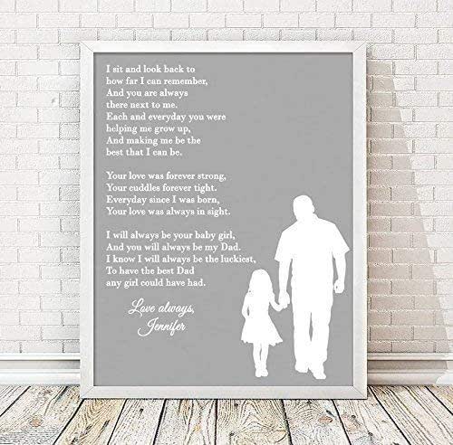 amazoncom dad poem framed print daughter or son personalized dad