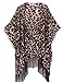 Women's Floral Kimono Cover Up Lightweight Leopard Chiffon Beachwear for Bikini Bathing Suit Cardigan and Swimwear(One Size,Leopard)