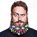 Jalunth 20pcs Christmas Light Up Beard Ornaments, 16 Pcs Sounding Jingle Bells, 4 Pcs Beard Lights Beard Bauble Ornaments New Year Festival Gift Glitter Stuff Jewelry Fairy Accessories (20 Pcs)