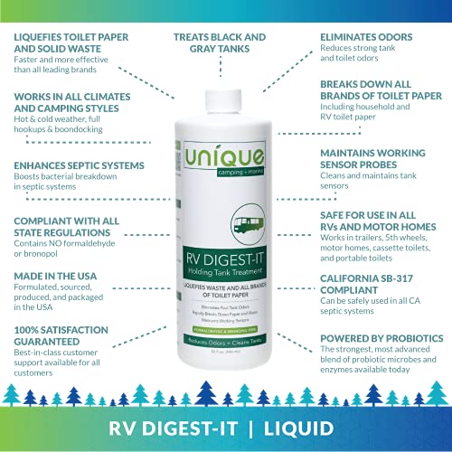 Unique RV DigestIt Black Holding Tank Treatment Concentrated Liquid