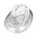 DB LED Light up Hats Flashlight Fedora hat, Unisex, Colorful, Suitable for Party and Club, Light up The Night Silver