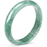 Landical 2.4'' Natural Jade Bracelet for Women Jade Bangle Bracelets with Box Good Luck Bangle Valentine Jewelry Gift