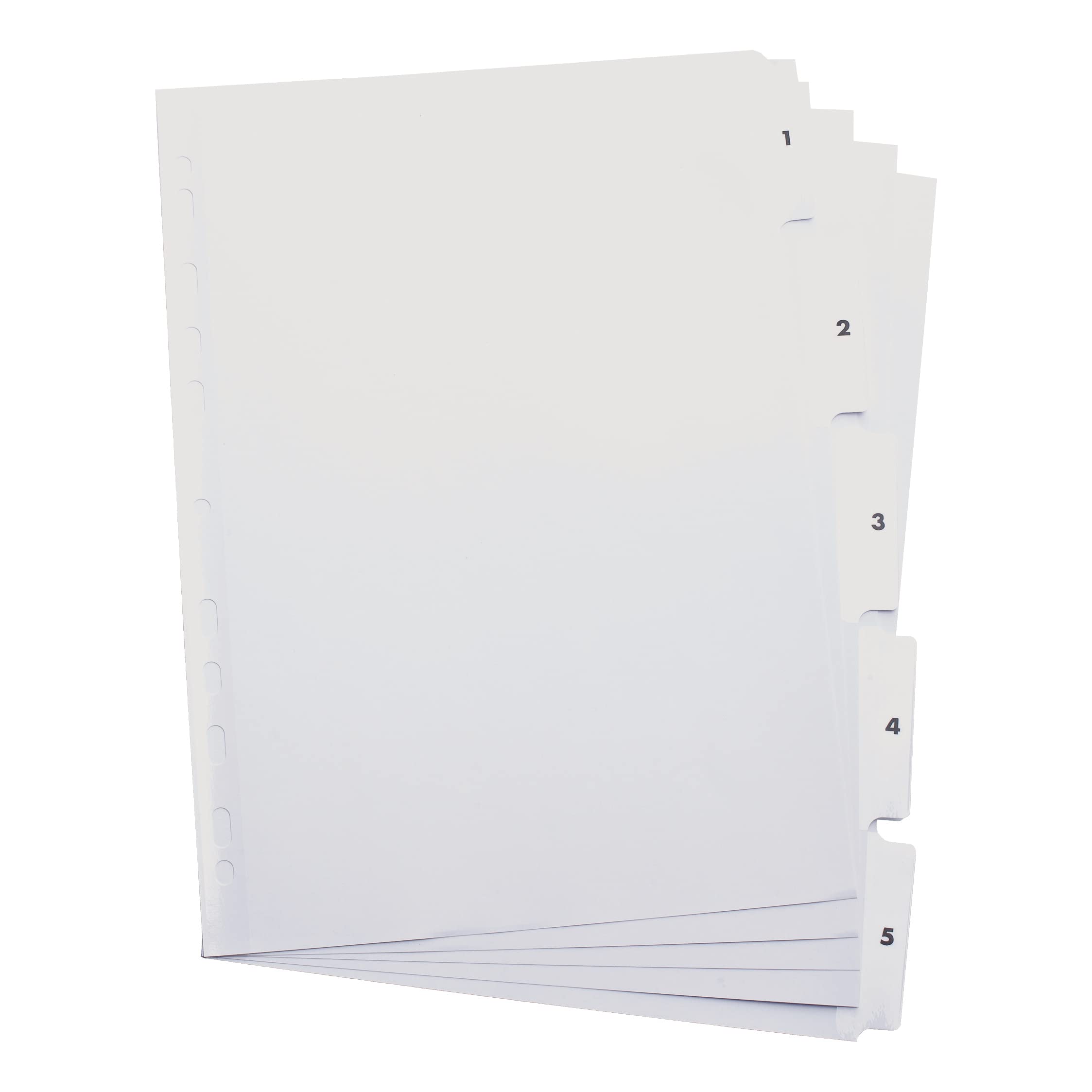 5 Star Subject Dividers Multipunched Manilla Card 5-Part A4 White
