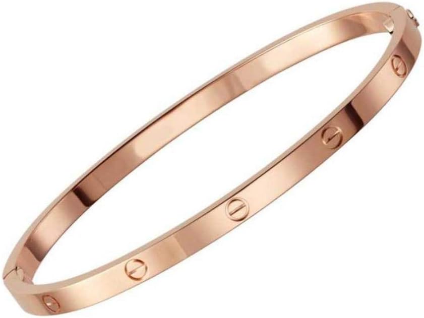 dc jewels Beautiful Rose Gold Plated Bracelet with Studded Diamond for Women and Girls