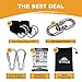 Yetizilla Tree Swing Hanging Kit 2X 10ft Extra Long Adjustable Tree Swing Straps with Swivel, Rustproof Lock-Screw Carabiners & Strong Hooks –Portable Hammock Hanger Accessories – Holds 2000lbs