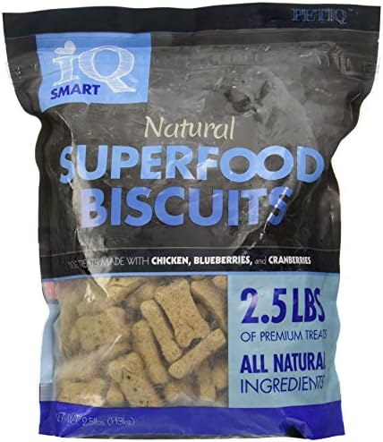 IQ Smart Natural Superfood Dog Buiscuits - 2.5 lb Resealable Bag