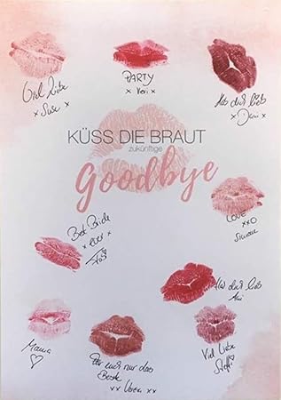 Ja Hochzeitsshop Poster Kuss Die Braut Jga Spiel Erinnerung