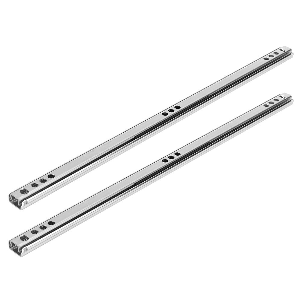 Cikonielf 2Pcs/Set 13.5 Inch Drawer Slides Cold Rolled Steel Drawer Rail Full Extension Ball Bearing Slide for Cabinet Sideboard Furniture