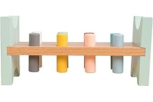 Owl & Fox TP Toys FSC-Wood Bench for Children from 12 Months - Heavy Duty Wooden Bench - 26.2 x 9 x 12 cm