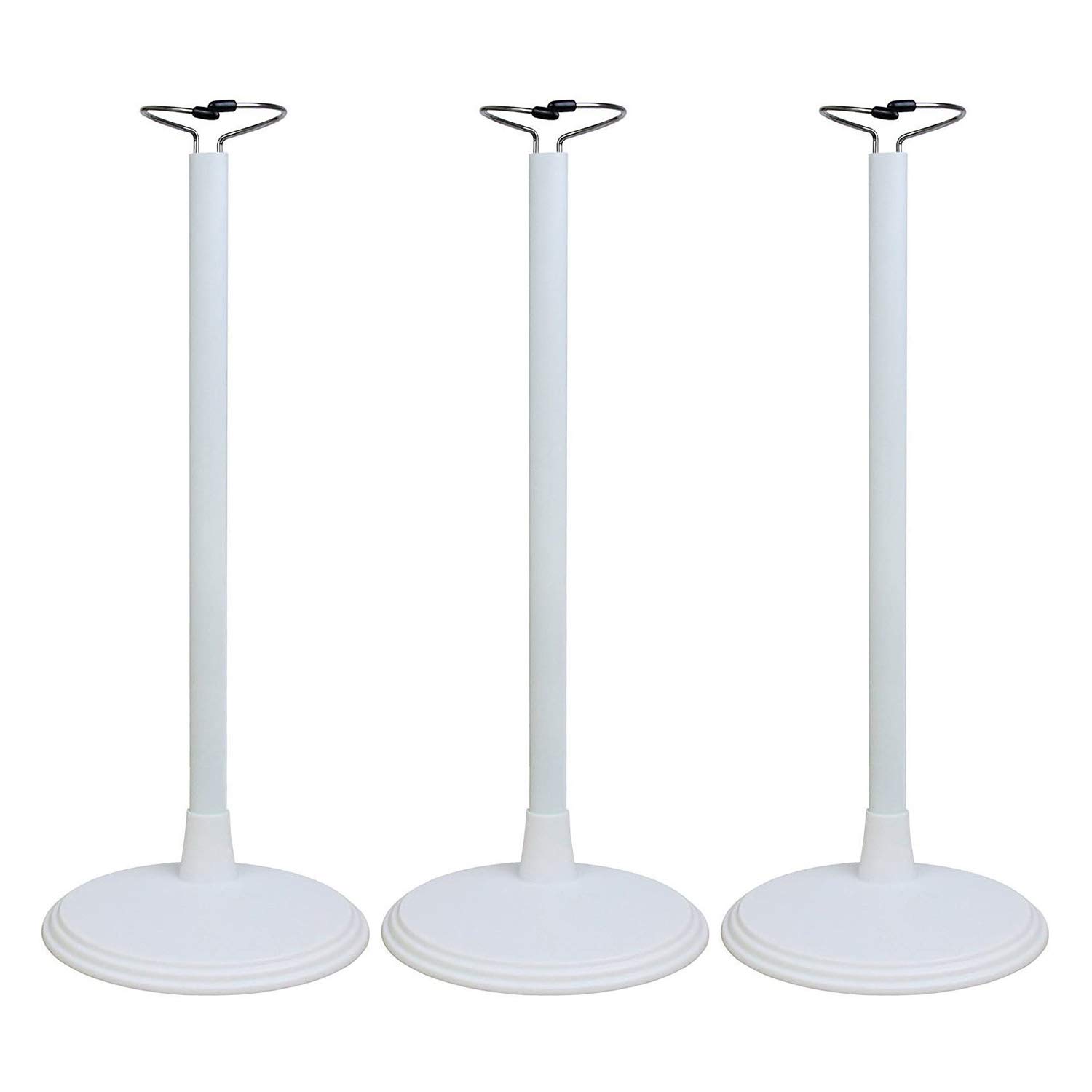 POFET 3pcs White Adjustable Stand for 14-18 Inch American Dolls and Baby Dolls Display Holder
