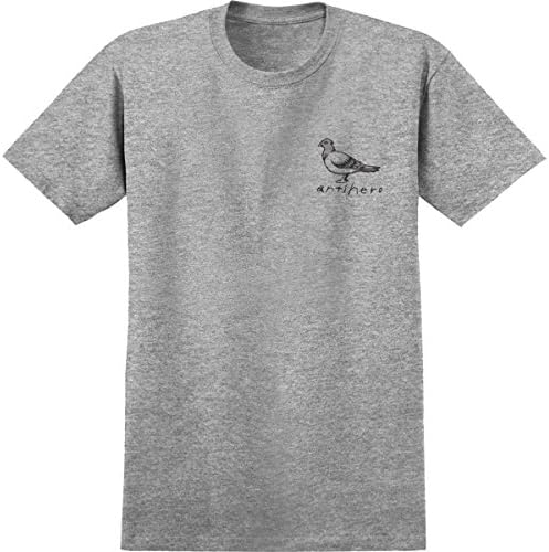 ANTI HERO BASIC PIGEON SS TSHIRT M-HEATHER GREY/BLK