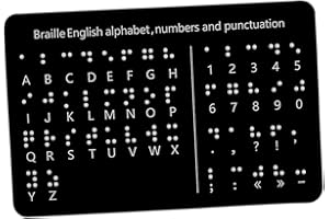 TTETTZ Braille Alphabet Board Teaching Aid Education Gift Educational Tool Braille Learning for Office Visually Impaired Stud