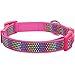 Blueberry Pet 9 Patterns Magic Rainbow Color Reflective Polka Dot Holo Dog Collar in Passion Pink, Large, Neck 18
