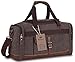 BLUBOON Overnight Bag Canvas Genuine Leather 18.9
